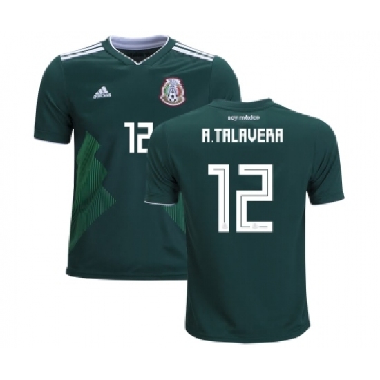 Mexico #12 A.Talavera Home Kid Soccer Country Jersey