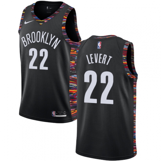 Women's Nike Brooklyn Nets #22 Caris LeVert Swingman Black NBA Jersey - 2018 19 City Edition - Ujersey