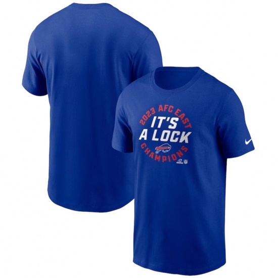 Men's Buffalo Bills Royal 2023 AFC East Division Champions Locker Room Trophy Collection T-Shirt - Ujersey