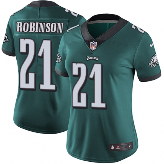 Women's Nike Philadelphia Eagles #21 Patrick Robinson Midnight Green Team Color Vapor Untouchable Limited Player NFL Jersey