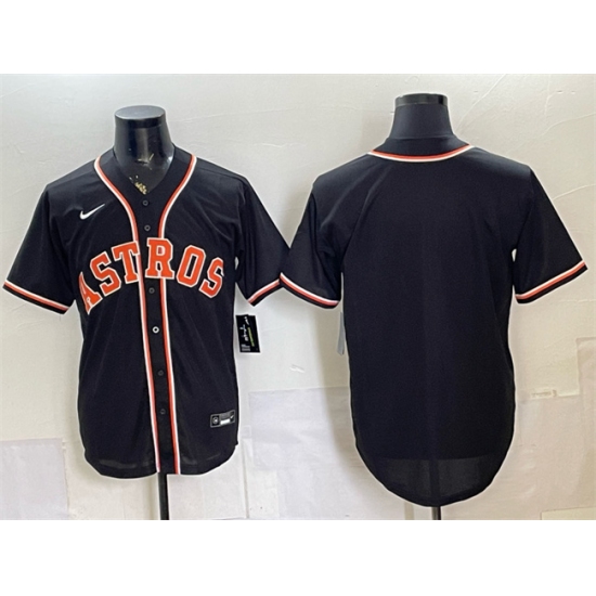 Men's Houston Astros Blank 2026 Fashion Replica Black Out Stitched Baseball Jersey - Ujersey