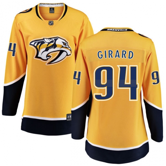 Women's Nashville Predators #94 Samuel Girard Fanatics Branded Gold Home Breakaway NHL Jersey - Ujersey