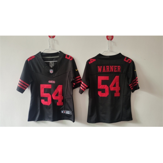 Women's San Francisco 49ers #54 Fred Warner Black F.U.S.E Vapor Untouchable Stitched Jersey(Run Small) - Ujersey