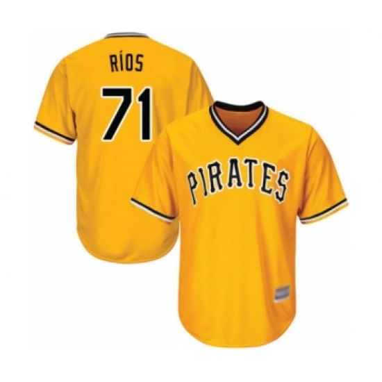 Youth Pittsburgh Pirates #71 Yacksel Rios Authentic Gold Alternate Cool Base Baseball Player Jersey - Ujersey