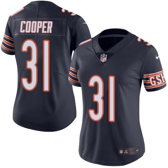 Women's Nike Chicago Bears #31 Marcus Cooper Navy Blue Team Color Vapor Untouchable Limited Player NFL Jersey - Ujersey