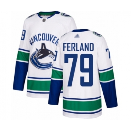 Youth Vancouver Canucks #79 Michael Ferland Authentic White Away Hockey Jersey - Ujersey