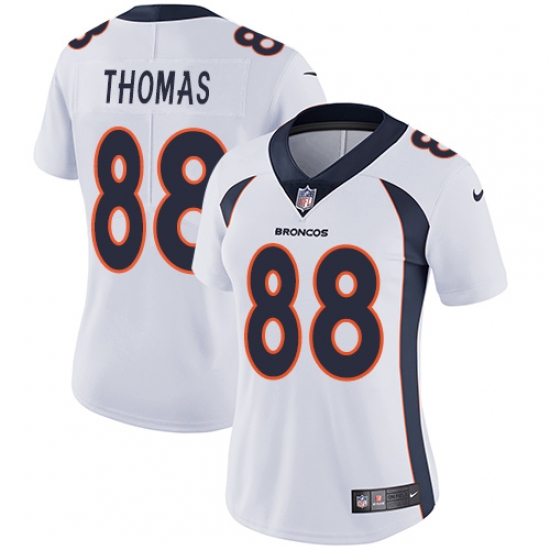 Women's Nike Denver Broncos #88 Demaryius Thomas White Vapor Untouchable Limited Player NFL Jersey - Ujersey
