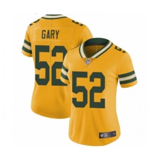 Women's Green Bay Packers #52 Rashan Gary Limited Gold Rush Vapor Untouchable Football Jersey - Ujersey