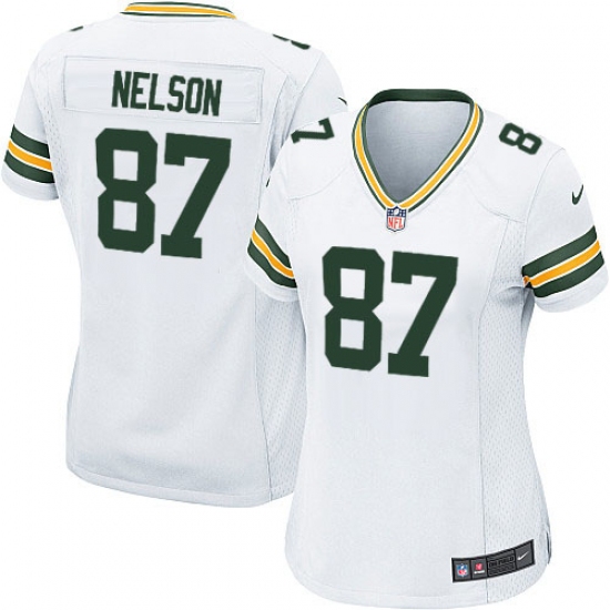 Women's Nike Green Bay Packers #87 Jordy Nelson Game White NFL Jersey - Ujersey
