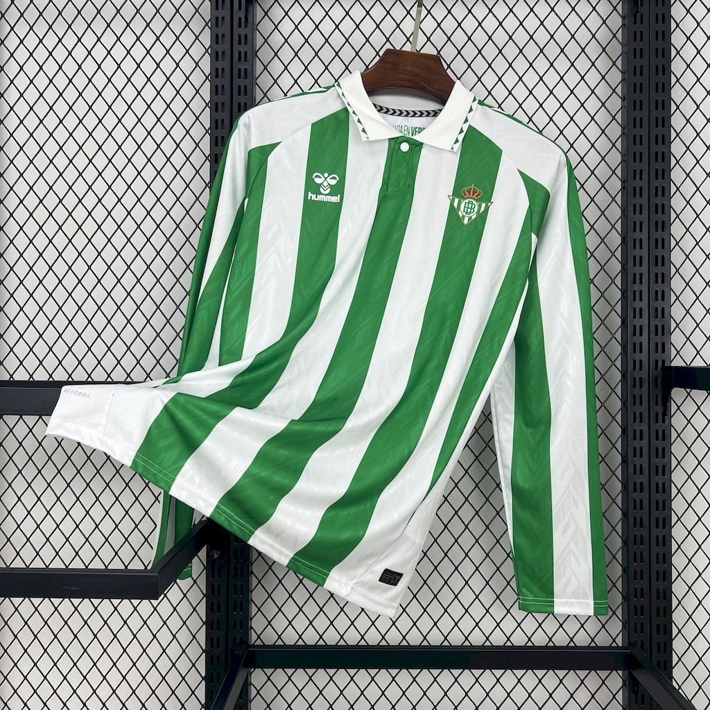 Real Betis Home Long Sleeve Soccer Jersey 2024/25 - U-jersey