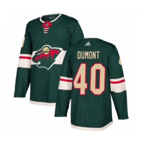 Youth Minnesota Wild #40 Gabriel Dumont Authentic Green Home Hockey Jersey - Ujersey