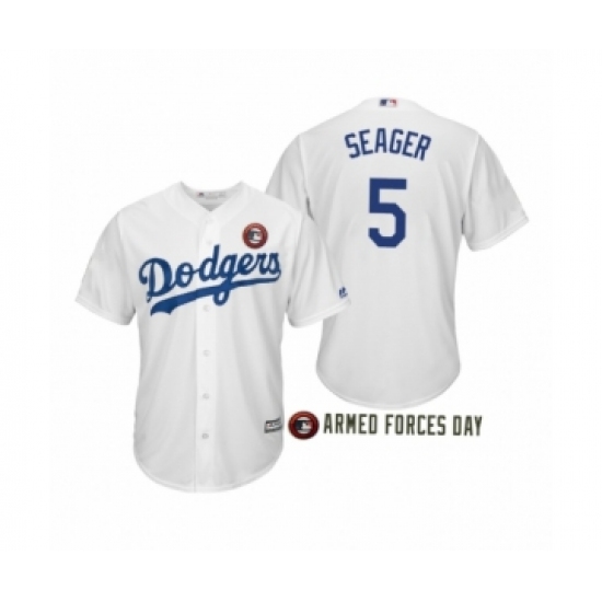 Men's 2019 Armed Forces Day Corey Seager #5 Los Angeles Dodgers White Jersey - Ujersey