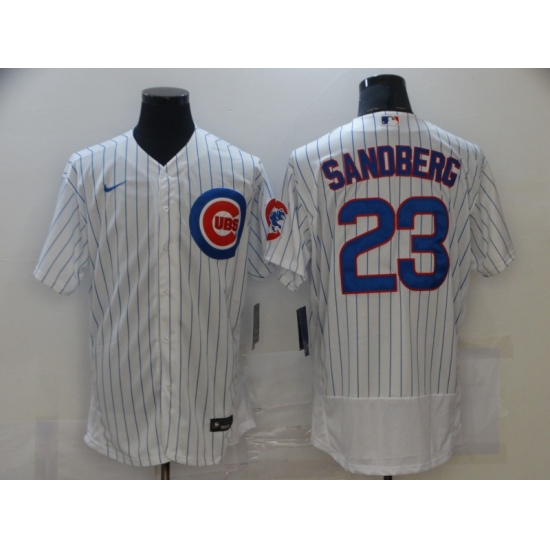 Men's Nike Chicago Cubs #23 Ryne Sandberg White Authentic Collection Jersey - Ujersey
