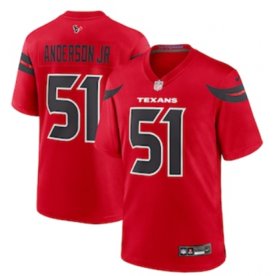 Men's Houston Texans #51 Will Anderson Jr. Nike Red Alternate Game Jersey - Ujersey