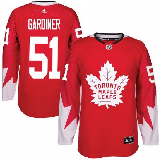 Men's Adidas Toronto Maple Leafs #51 Jake Gardiner Authentic Red Alternate NHL Jersey - Ujersey