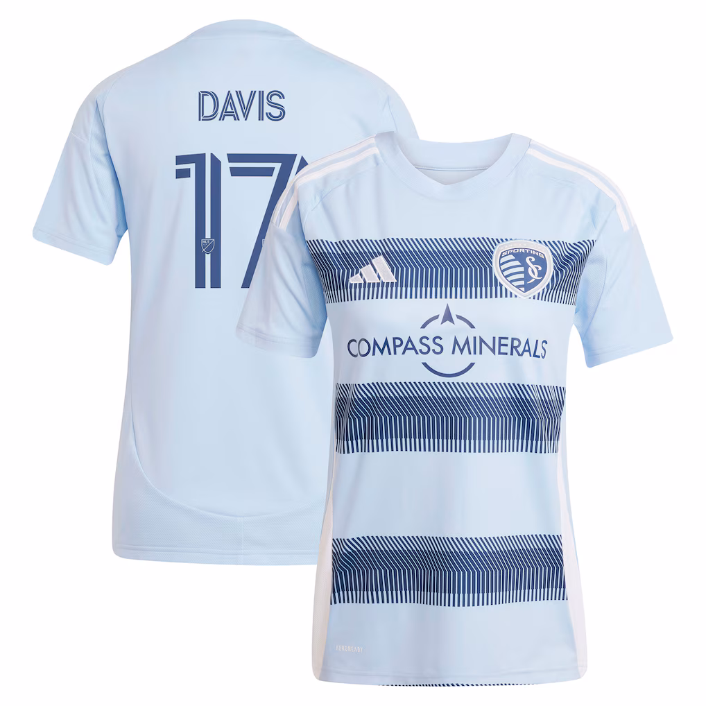 Women's Sporting Kansas City Jake Davis adidas Light Blue 2025 One KC Replica Player Jersey - Ujersey NHL