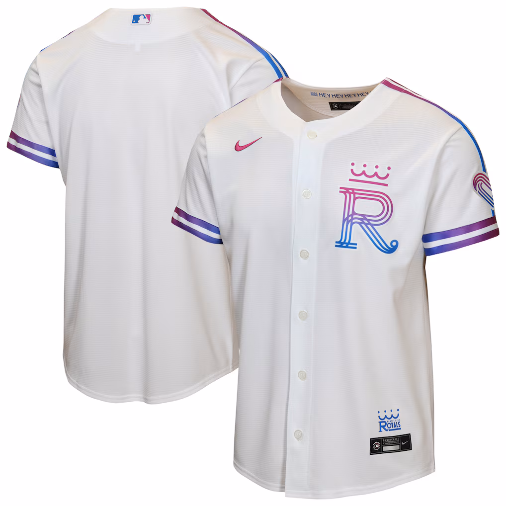 Youth Kansas City Royals Nike White 2026 City Connect Stadium Jersey - ujerseystore