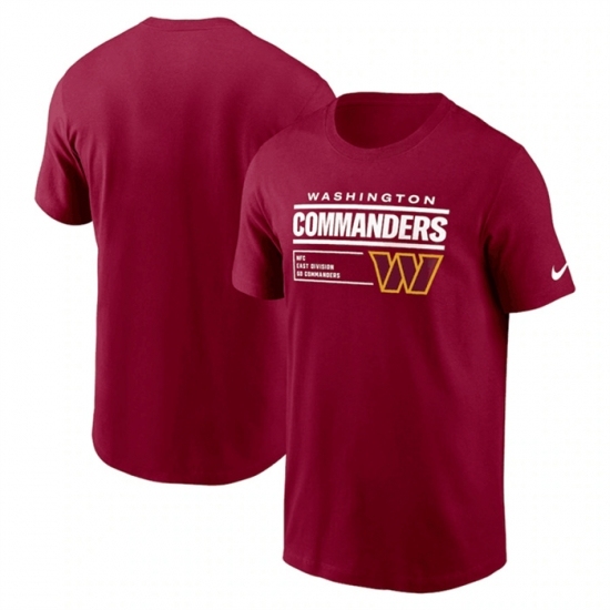 Men's Washington Commanders Burgundy Division Essential T Shirt - Ujersey