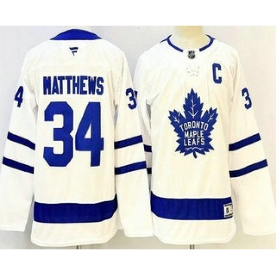 Youth Toronto Maple Leafs #34 Auston Matthews White Authentic Jersey - Ujersey
