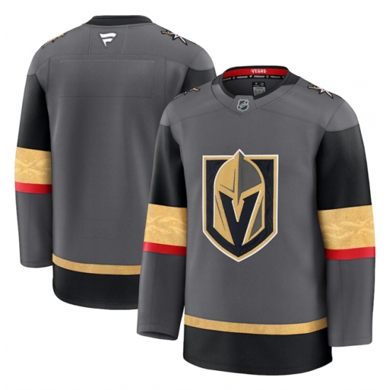 Men's Vegas Golden Knights Blank Grey 2024-25 Alternate Stitched Hockey Jersey - Ujersey