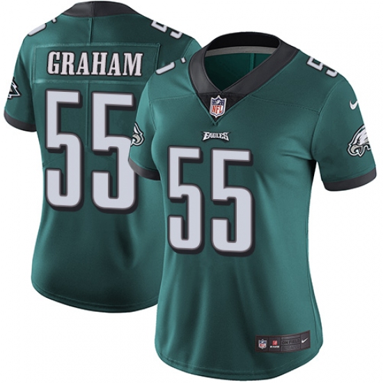 Women's Nike Philadelphia Eagles #55 Brandon Graham Midnight Green Team Color Vapor Untouchable Limited Player NFL Jersey - Ujersey