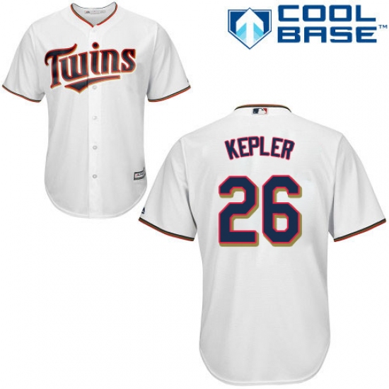 Men's Majestic Minnesota Twins #26 Max Kepler Replica White Home Cool Base MLB Jersey - Ujersey