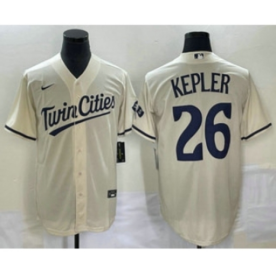 Men's Minnesota Twins #26 Max Kepler Cream 2022 City Connect Cool Base Stitched Jersey - Ujersey