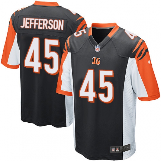 Men's Nike Cincinnati Bengals #45 Malik Jefferson Game Black Team Color NFL Jersey - Ujersey
