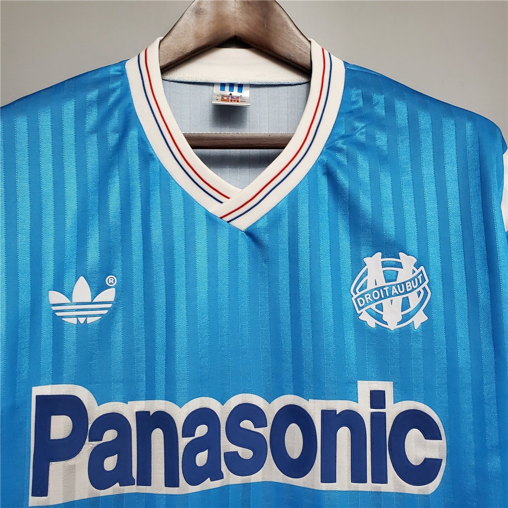 Marseille Retro Soccer Jersey Away Custom Shirt 1989-91 - Ujersey NHL