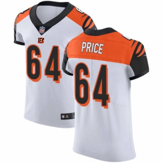 Men's Nike Cincinnati Bengals #64 Billy Price White Vapor Untouchable Elite Player NFL Jersey - Ujersey