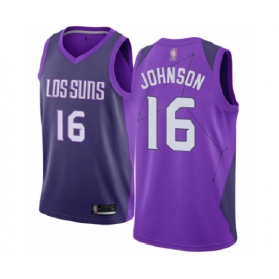 Youth Phoenix Suns #16 Tyler Johnson Swingman Purple Basketball Jersey - City Edition - Ujersey