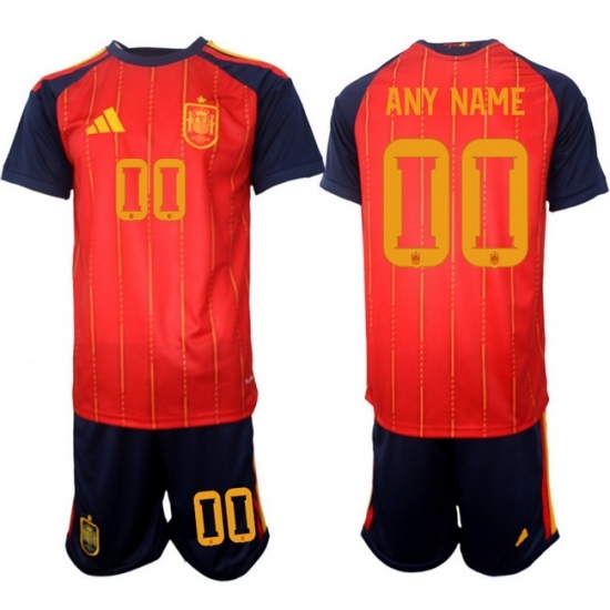 Spain 2026 FIFA World Cup Soccer Jersey Red CUSTOM - Ujersey