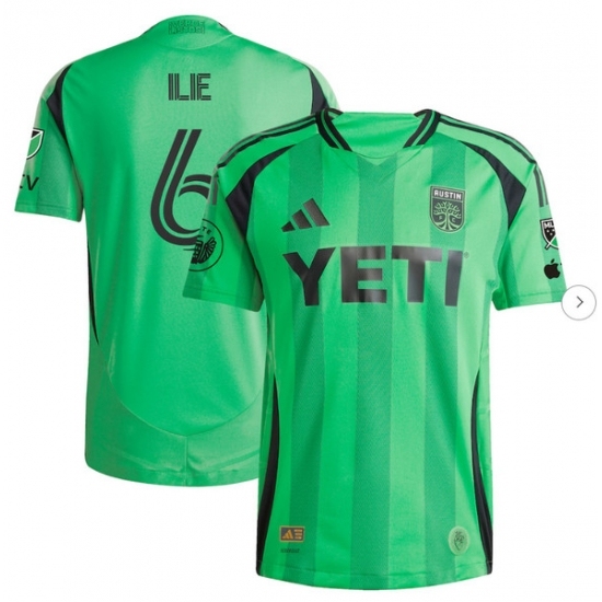 Mens Austin FC Ilie Sanchez adidas Green 2025 The Heartbeat Kit Authentic Player Jersey - Ujersey