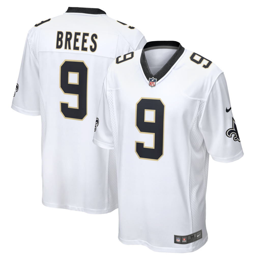 Men's New Orleans Saints Drew Brees Nike White Game Jersey - U-jersey