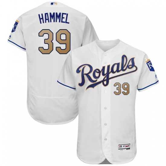 Men's Majestic Kansas City Royals #39 Jason Hammel White Flexbase Authentic Collection MLB Jersey - Ujersey