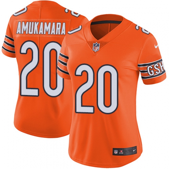 Women's Nike Chicago Bears #20 Prince Amukamara Limited Orange Rush Vapor Untouchable NFL Jersey - Ujersey