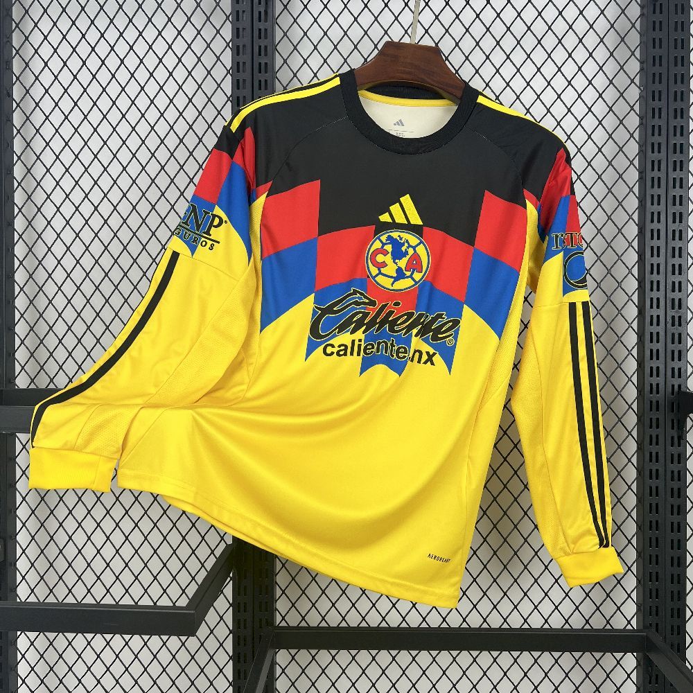Club America Soccer Jersey Home Long Sleeve Custom Shirt 2025/26 - Ujersey Shop
