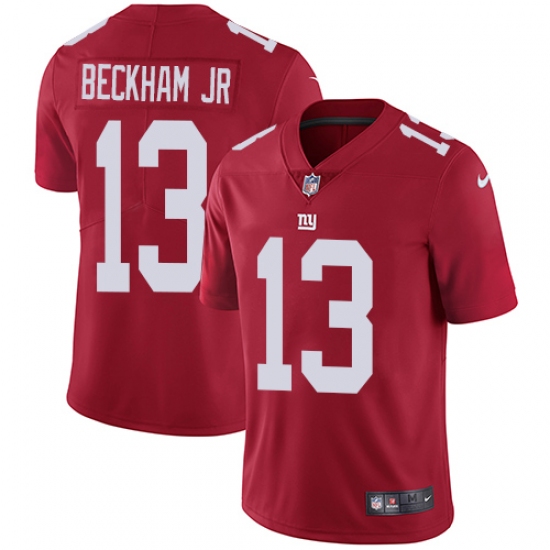 Men's Nike New York Giants #13 Odell Beckham Jr Red Alternate Vapor Untouchable Limited Player NFL Jersey - Ujersey