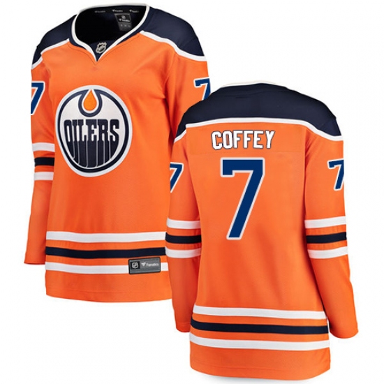 Women's Edmonton Oilers #7 Paul Coffey Fanatics Branded Orange Home Breakaway NHL Jersey - Ujersey