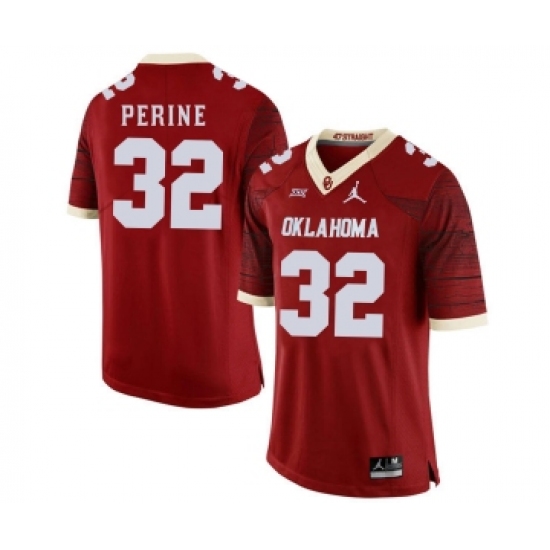 Oklahoma Sooners 32 Samaje Perine Red 47 Game Winning Streak College Football Jersey - Ujersey