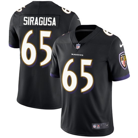 Youth Nike Baltimore Ravens #60 Nico Siragusa Elite Black Alternate NFL Jersey - Ujersey