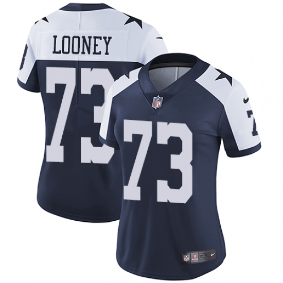 Women's Nike Dallas Cowboys #73 Joe Looney Navy Blue Throwback Alternate Vapor Untouchable Limited Player NFL Jersey - Ujersey