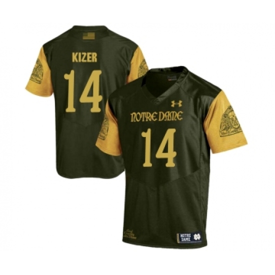 Notre Dame Fighting Irish 14 DeShone Kizer Olive Green College Football Jersey - Ujersey