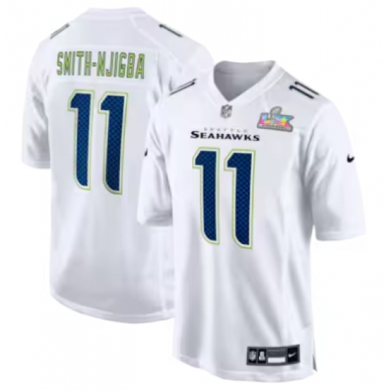 Men's Seattle Seahawks #11 Jaxon Smith-Njigba White Nike Super Bowl LX Tundra Fashion Game Jersey - Ujersey
