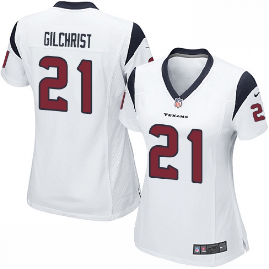 Women's Nike Houston Texans #21 Marcus Gilchrist Game White NFL Jersey - Ujersey