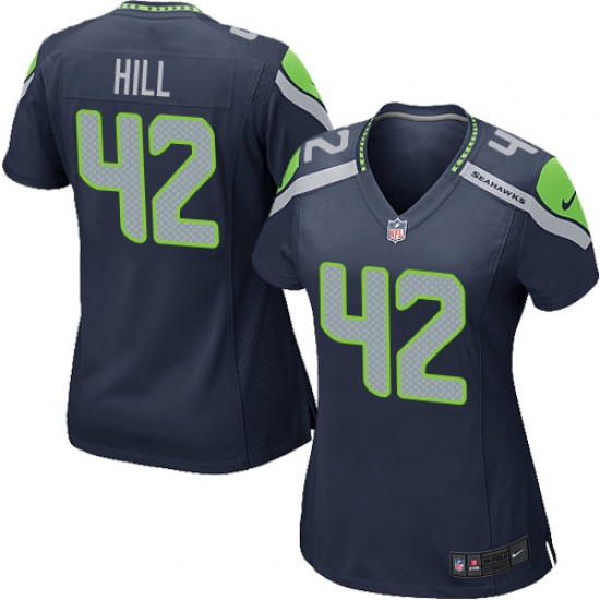 Women's Nike Seattle Seahawks #42 Delano Hill Game Navy Blue Team Color NFL Jersey - Ujersey