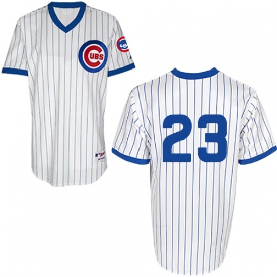 Men's Majestic Chicago Cubs #23 Ryne Sandberg Authentic White 1988 Turn Back The Clock MLB Jersey