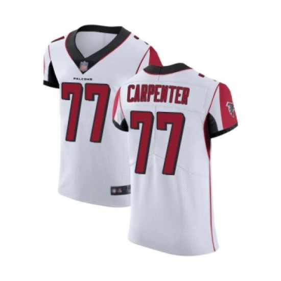 Men's Atlanta Falcons #77 James Carpenter White Vapor Untouchable Elite Player Football Jersey - Ujersey