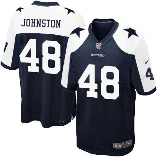 Men's Nike Dallas Cowboys #48 Daryl Johnston Game Navy Blue Throwback Alternate NFL Jersey - Ujersey