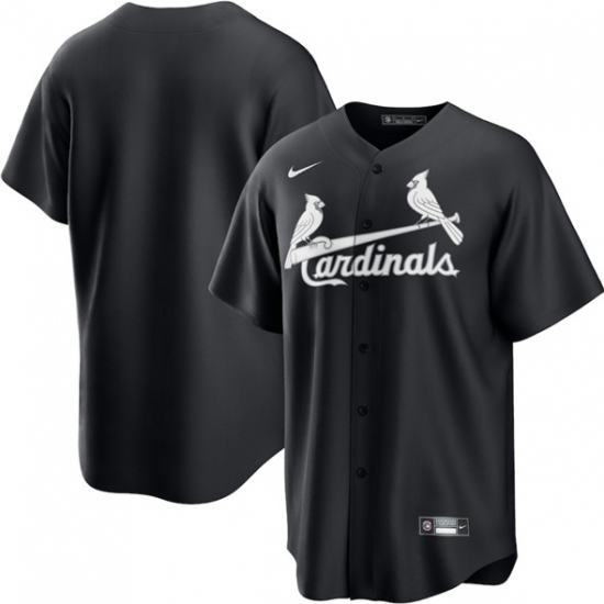 Men's St. Louis Cardinals Blank Black Lights Out Limited Stitched Baseball Jersey - ujerseystore